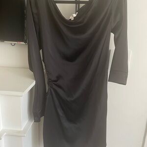 Wayf Black Long Sleeve Dress